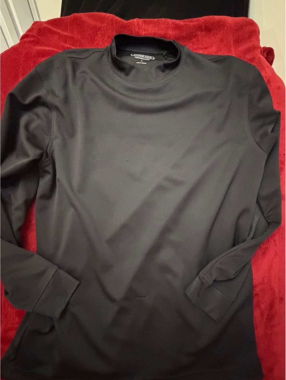 Cypress Club Performance Long Sleeve Shirt Size Large Black